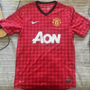Nike Manchester United Red Checkered Men's Jersey